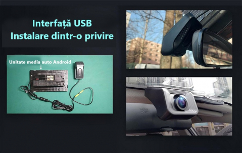 Cameră Auto DVR Full HD 1080P Ascunsă pentru Bord – Unghi Larg 140°, Suport TF 128GB, Obiectiv Rotativ, Vizibilitate Zi/Noapte [4]