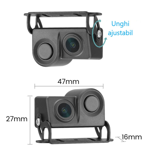 Cameră Auto Marșarier 720P cu Senzor Ultrasonic și Vedere Nocturnă – Unghi Larg, Rezistentă la Apă [5]