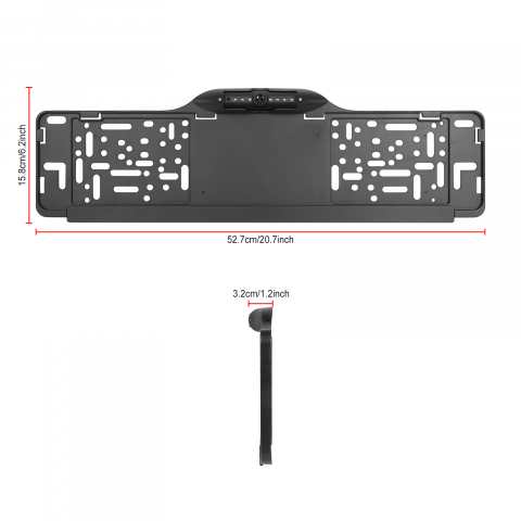 Camera Auto pentru Marsarier cu suport de numar, 170 grade, Night Vision IP67 Waterproof 720P/1080P/CVBS OEM [2]