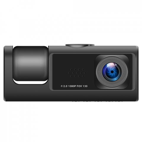 Camera Trafic DVR - Camera de Bord DVR, 1080 FHD, camera dubla, interior exterior, unghi 150° grade Viziune nocturna
