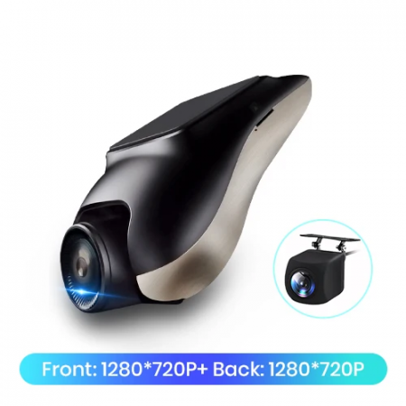 Cameră DVR auto, Înregistrare față-spate, Cameră marșarier, AHD 720P, AHD 1080P, Unghi 120 grade, DVR 2 în 1, Siguranță auto, Cameră trafic, DVR auto HD. [1]