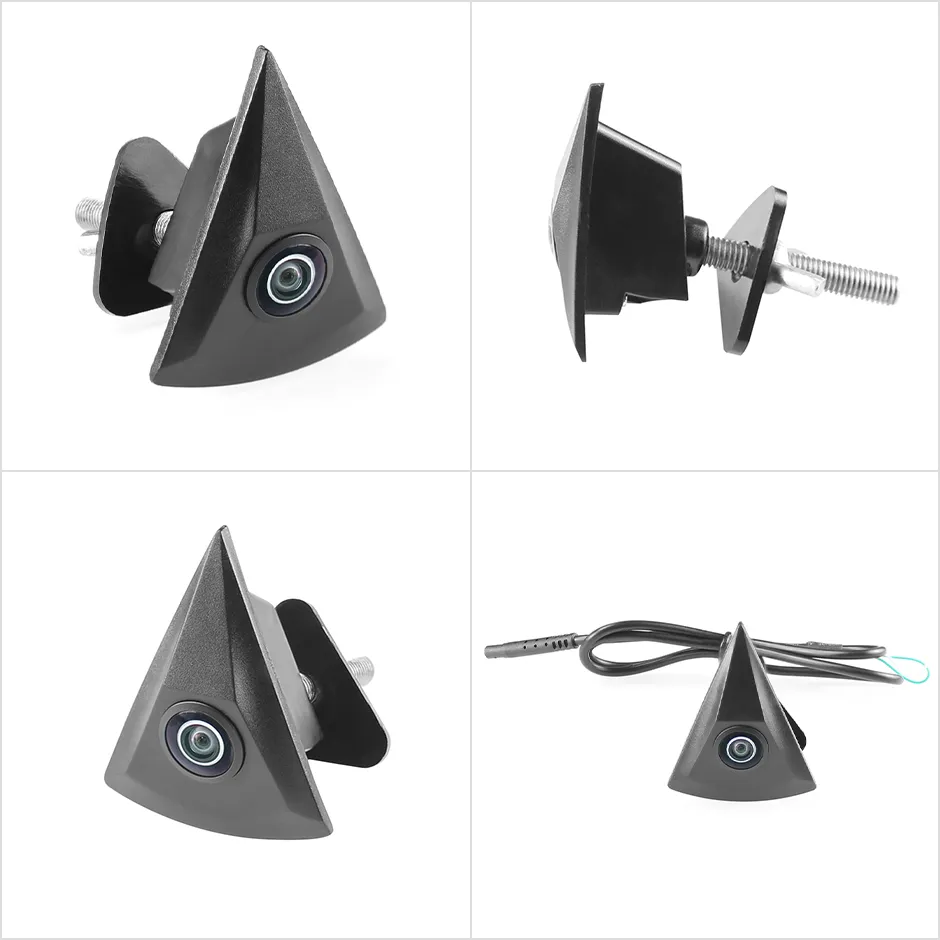 Cameră frontală AHD dedicată Volkswagen, montaj OEM în siglă, unghi 170°, rezistentă la apă și șocuri (IP68), compatibilă cu unități multimedia RCA [4]