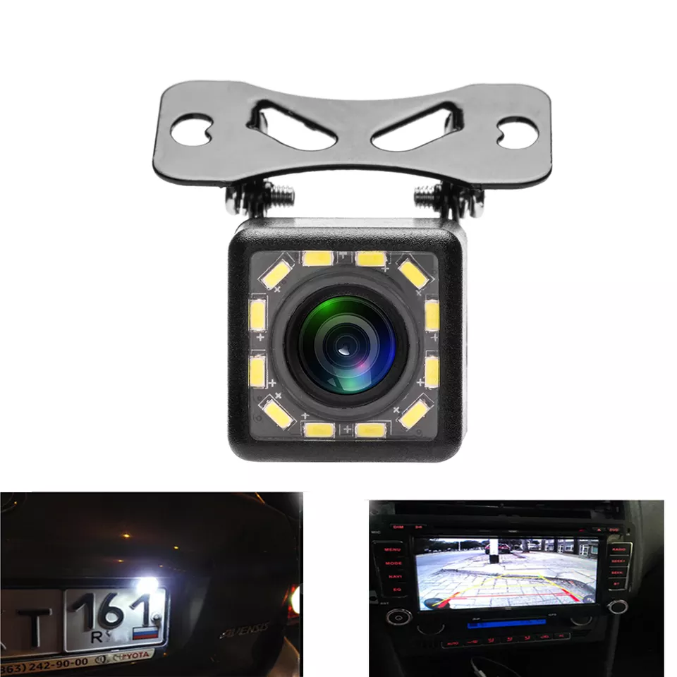 Cameră Auto cu 12 LED night vision, unghi de vizualizare 170°, rezistentă la apă IPX6 si praf Black Friday [3]
