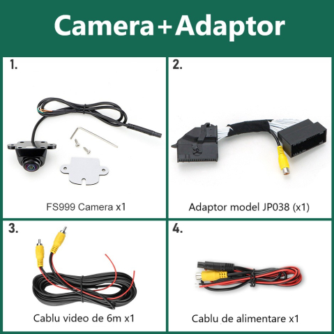 Camera marsarier, dedicata Ford EcoSport (2018-2022), SYNC3-conectare Plug&Play OEM Style 720P AHD, unghi larg de 170 grade [7]