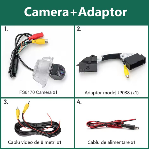 Camera marsarier, dedicata Ford Transit (2018-2024), SYNC3-conectare Plug&Play OEM Style 720P AHD, unghi larg de 170 grade [4]