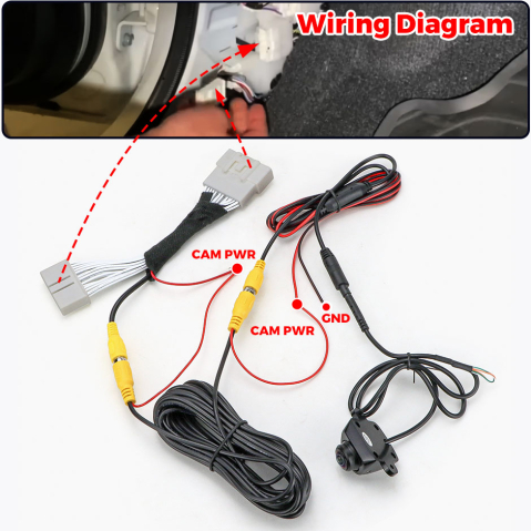 Camera marsarier, dedicata Toyota HILUX (2020-2024), conectare Plug&Play OEM Style 720P AHD, unghi larg de 170 grade [4]