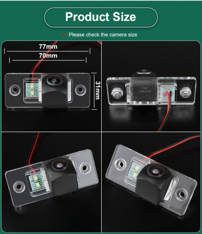 Cameră marșarier AHD 720P/CVBS unghi 170° dedicată Volkswagen VW Jetta, Bora, Polo, Golf MK4/MK5, A4/A5 (Golf 4, Golf 5) [4]