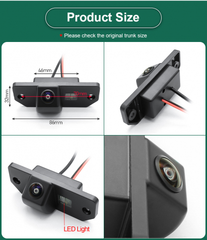 Cameră Marșarier AHD 720P unghi 170°, pentru Ford Focus 2 Sedan 2005-2011, C-Max, Mondeo [11]