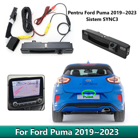 Camera Marsarier - Camera marsarier HD,dedicata Ford Puma (2019-2023),integrare OEM,vedere nocturna,unghi larg