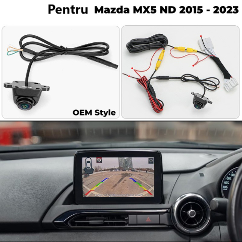 Camera marsarier HD,dedicata Mazda MX5 ND Roadster (2015-2023),integrare OEM,vedere nocturna,unghi larg [3]