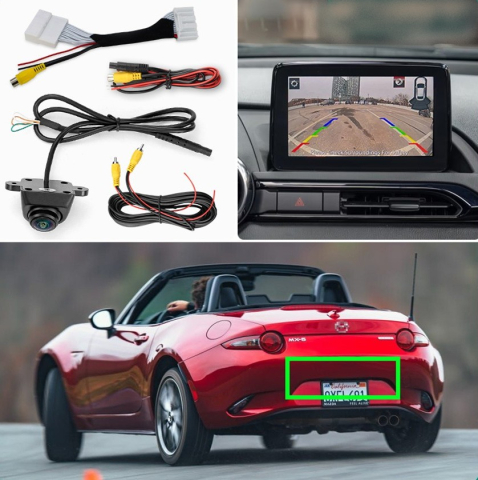 Camera marsarier HD,dedicata Mazda MX5 ND Roadster (2015-2023),integrare OEM,vedere nocturna,unghi larg [1]