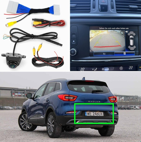 Camera marsarier HD, dedicata Renault Kadjar (2015-2020), integrare OEM,vedere nocturna,unghi larg [3]