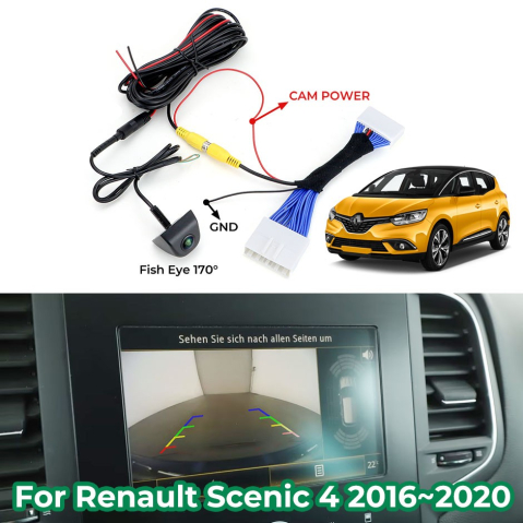 Camera Marsarier - Camera marsarier HD, dedicata Renault Talisman, Scenic 4, Megane 4 (2016-2020), integrare OEM,vedere nocturna,unghi larg