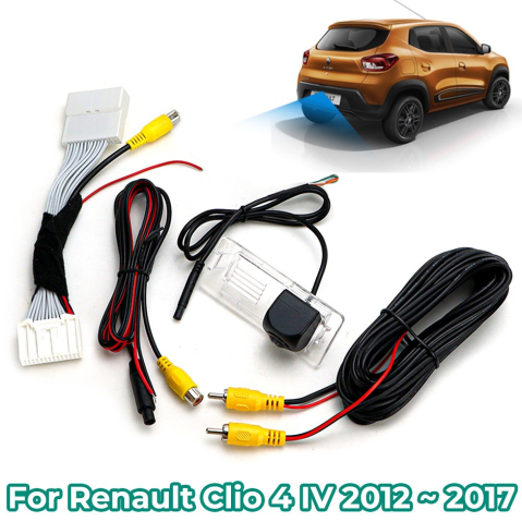 Camera Marsarier - Camera marsarier HD, dedicata Renault Clio 4 IV (2012-2017), integrare OEM,vedere nocturna,unghi larg