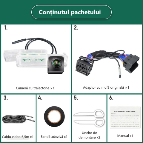 Camera marsarier HD, dedicata Seat Leon MK3 (2015-2020), integrare OEM,vedere nocturna,unghi larg [5]