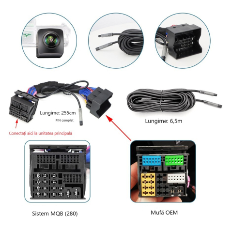 Camera marsarier HD, dedicata Seat Leon MK3 (2015-2020), integrare OEM,vedere nocturna,unghi larg [3]