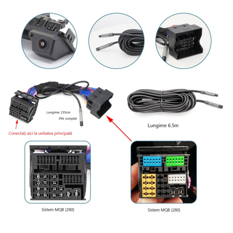 Cameră marsarier HD, dedicata Skoda Karoq (2017-2024), integrare OEM,vedere nocturna,unghi larg [4]