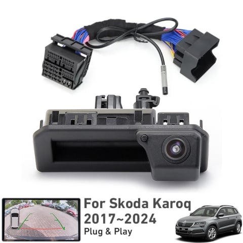 Camera Marsarier - Cameră marsarier HD, dedicata Skoda Karoq (2017-2024), integrare OEM,vedere nocturna,unghi larg
