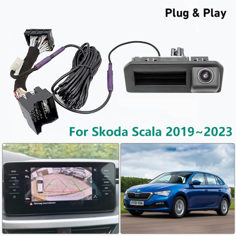 Camera Marsarier - Camera marsarier HD, dedicata Skoda Scala (2019-2023), integrare OEM,vedere nocturna,unghi larg