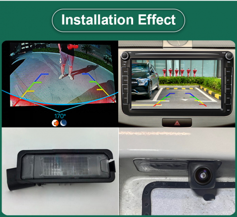 CCameră Marșarier AHD 1080p, Unghi 170° pentru Volkswagen VW Golf 6/7, Passat CC B7/B8, Beetle, Lamando, T-Roc – Viziune Nocturnă, Etanșare IP68 [4]