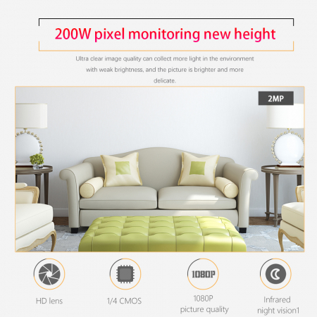 Cameră WiFi de Supraveghere 1080P HD, 355° Rotire și 90° Înclinare, IP66, Night Vision și Alarmă Integrată [14]