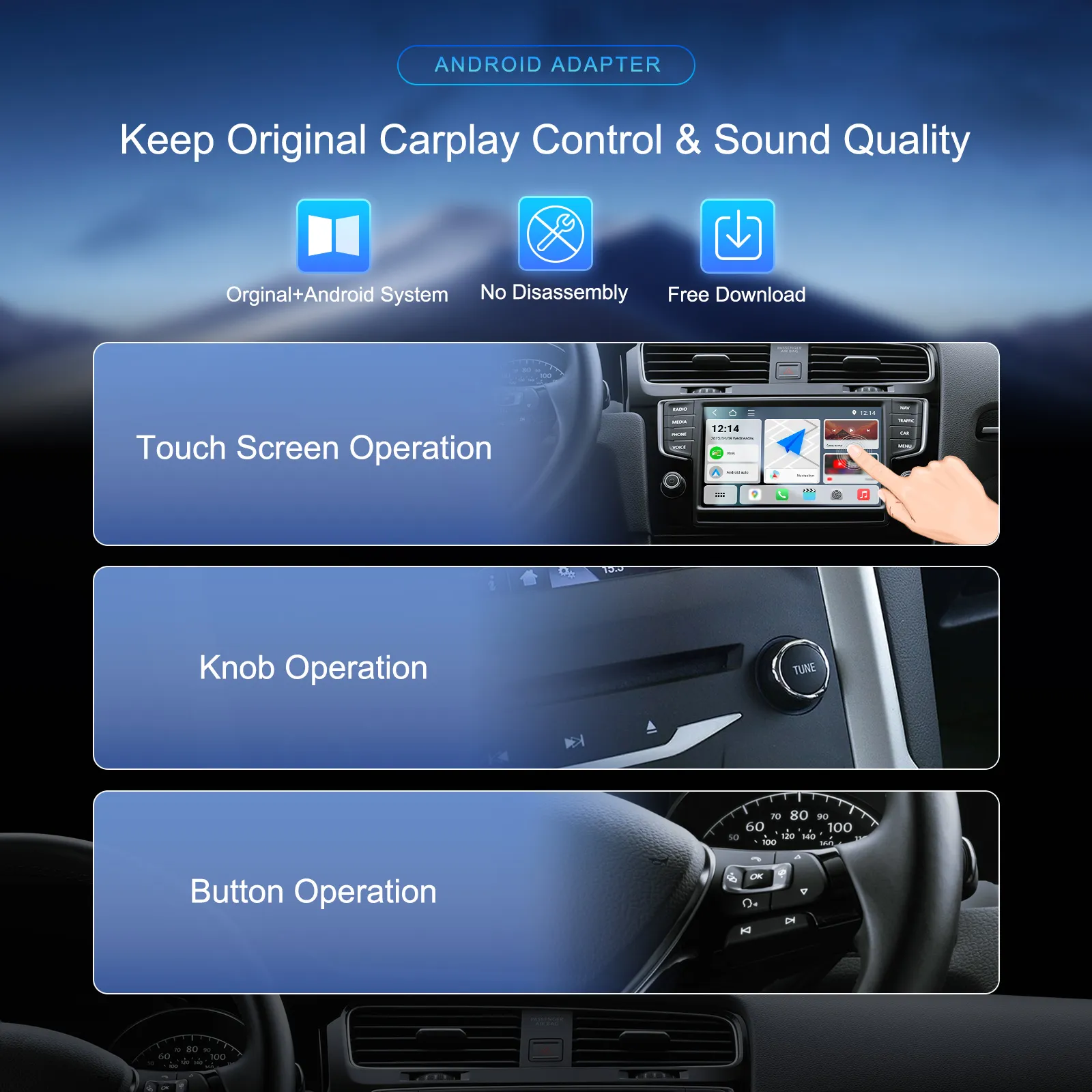 AI Box CarPlay Android 14 cu SIM 4G, Octa Core, 4 GB RAM și 64 GB ROM [7]