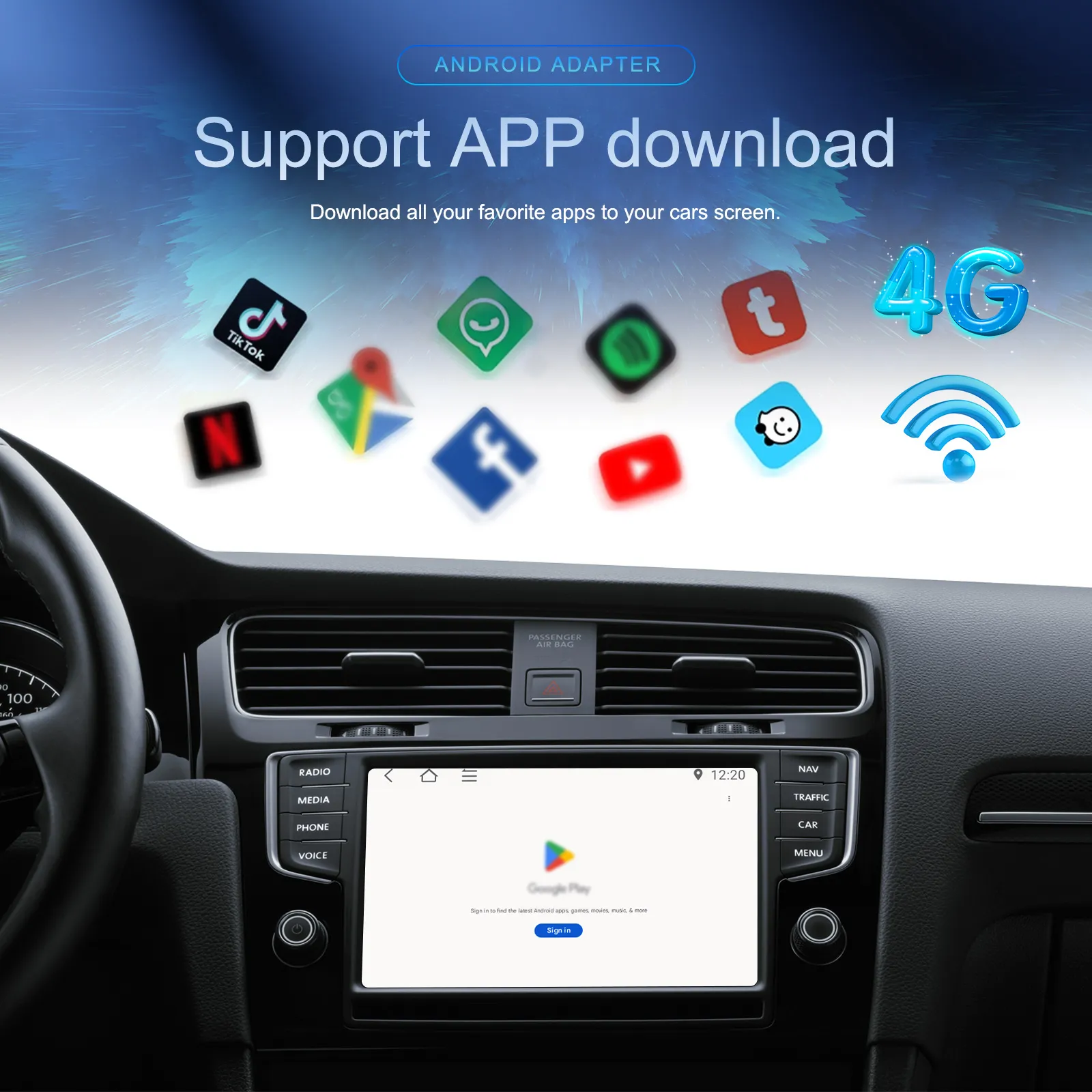 AI Box CarPlay Android 14 cu SIM 4G, Octa Core, 4 GB RAM și 64 GB ROM [3]