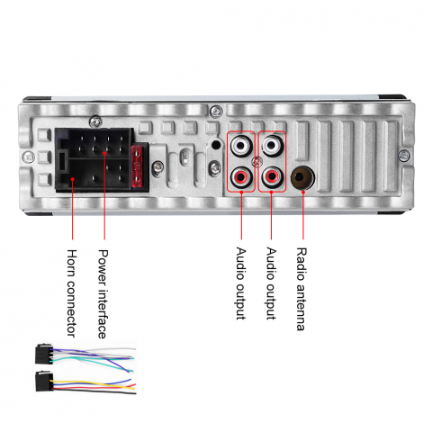 Casetofon auto universal, MP3 PLAYER 1DIN, 60W X4, Bluetooth,USB, CARD SD, AUX, intrare RCA subwoofer [11]