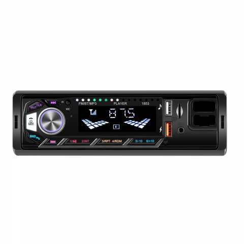 Navigatie universala - Casetofon, MP3 Player Auto 1DIN, cu Bluetooth, USB date si Fast charger, Card SD, AUX, RCA Subwoofer + Suport telefon integrat