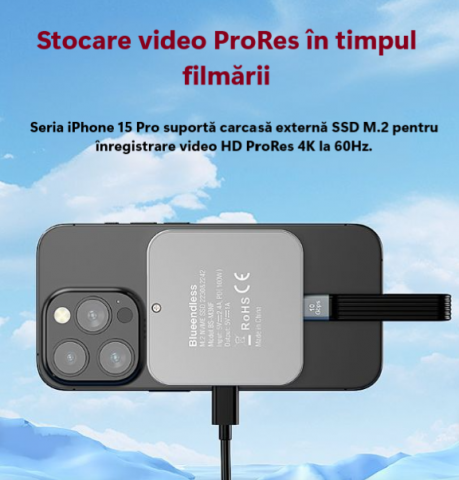 Cititor SSD NVMe 22302242 cu Încărcare PD 100W USB C 10Gbps Ventilator Magnetic Compatibil iPhone Mac Windows Android [6]
