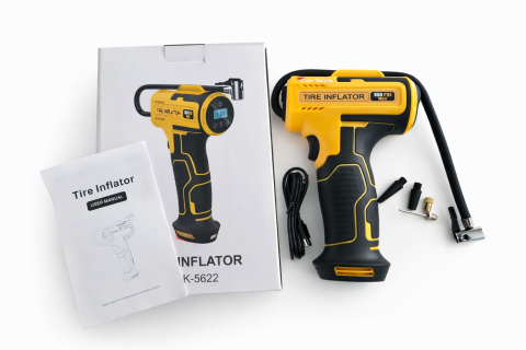 Compresor Aer Portabil Auto & Moto | Acumulator 4000mAh | Display Digital & Încărcare USB-C [1]