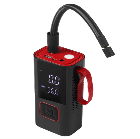 Compresoare aer - Compresor auto cu acumulator 7800mAh 85W, 3 in 1, lanterna, usb, functie Power-Bank, presiune reglabila 0.3-10 bar, negru