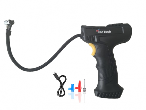 Compresor Auto|Moto cu Acumulator inclus, portabil, multifunctional 120W [4]