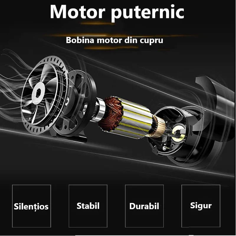 Compresor Auto|Moto cu Acumulator inclus, portabil, multifunctional 120W [7]