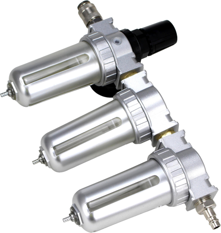 Filtru Regulator Aer Comprimat 1/2 Inch cu Separator de Apă (Deshidratator), Manometru și Reductor Presiune 0.5-8.5 Bar [2]