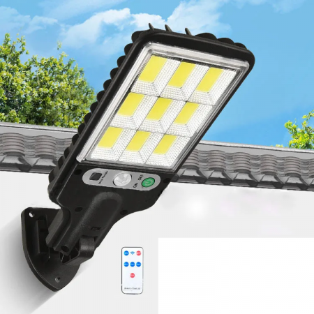 Lampa exterioara LED, cu incarcare solara, senzor lumina si miscare, telecomanda de control [1]