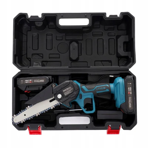 Toate Produsele - Mini drujba cu acumulator, 21V, cu 2 acumulatori 2000mAh, Valiza inclusa lama 6 inch