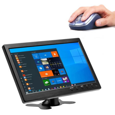 Produse Resigilate - Monitor LCD HD ecran 10.1 Inch, conexiunie HDMI, VGA, RCA audio video, USB, difuzoare incorporate