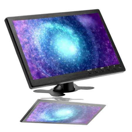 Monitor LCD HD ecran 10.1 Inch, conexiunie HDMI, VGA, RCA audio video, USB, difuzoare incorporate [8]