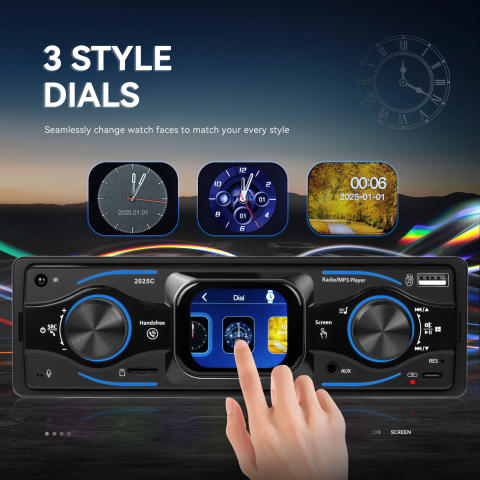 MP3 Player Auto 1DIN cu Bluetooth, Ecran Touchscreen 2.17", Multimedia și RGB [2]