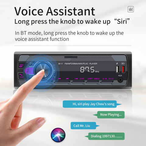 MP3 Player Auto cu Bluetooth, Control prin Aplicație Mobilă, USB, AUX, FM Radio și Lumini RGB – Model M11 [6]