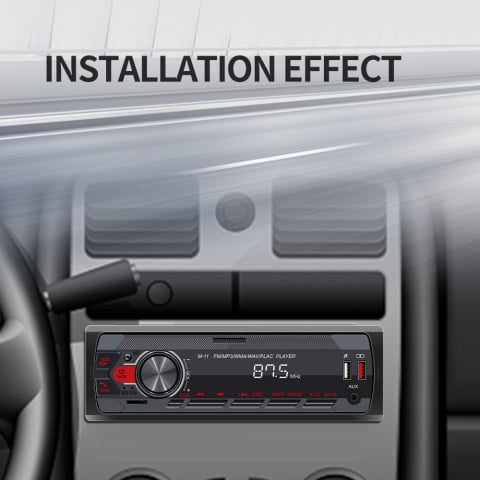 MP3 Player Auto cu Bluetooth, Control prin Aplicație Mobilă, USB, AUX, FM Radio și Lumini RGB – Model M11 [7]