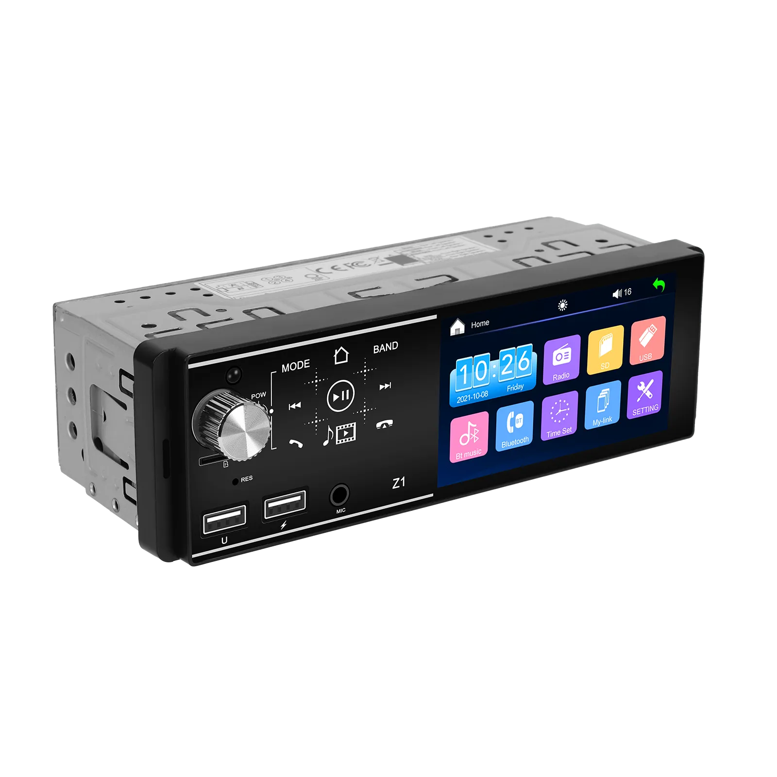 Playere auto - MP5 Player Auto Universal 1DIN, MirroLink, USB, Bluetooth 5.0, full touchscreen, ecran 4 inch