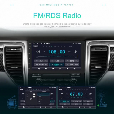 Navigație 2DIN Android cu CarPlay și Android Auto, 1GB RAM, 16GB ROM - Ideală pentru VW Golf 4, Passat B5, Skoda, Bora [3]