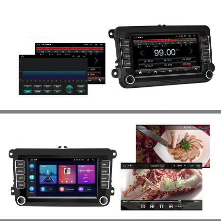 Navigatie Volkswagen|Skoda|Seat cu Android 13, Carplay, 2GB RAM 32GB ROM, Ecran de 7 Inch, dedicata Golf 5, Golf 6, Jetta, Passat B6, CC, B7, Polo, Tiguan, Touran, Skoda, Seat [7]