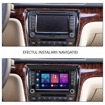 Navigatie Volkswagen|Skoda|Seat cu Android 13, Carplay, 2GB RAM 32GB ROM, Ecran de 7 Inch, dedicata Golf 5, Golf 6, Jetta, Passat B6, CC, B7, Polo, Tiguan, Touran, Skoda, Seat [6]