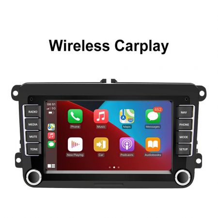 Navigatie Volkswagen|Skoda|Seat cu Android 13, Carplay, 2GB RAM 32GB ROM, Ecran de 7 Inch, dedicata Golf 5, Golf 6, Jetta, Passat B6, CC, B7, Polo, Tiguan, Touran, Skoda, Seat [3]