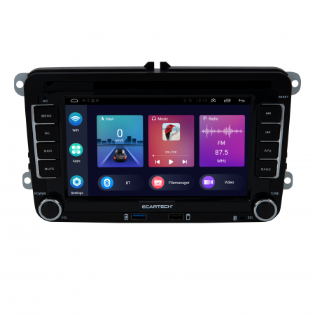 Navigatie Volkswagen, Skoda, Seat cu Android 13, Carplay, 2GB RAM 64GB ROM, Ecran de 7 Inch, dedicata Golf 5, Golf 6, Jetta, Passat B6, CC, B7, Polo, Tiguan, Touran, Skoda, Seat RESIGILAT [1]