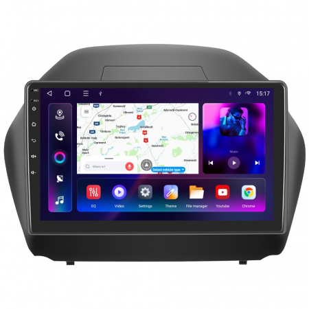 Hyundai IX 35 (2010-2015) - Navigatie Hyundai IX35 (2010-2015) Android 12, 4GB RAM 64GB, SLOT SIM 4G, DSP, CarPlay si Android Auto, ecran 10 inch
