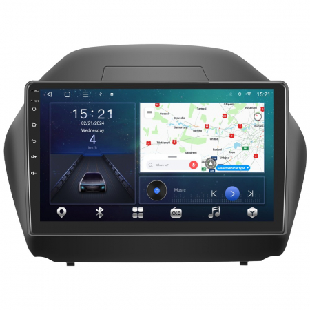 Navigatie Hyundai IX35 (2010-2015) Android 12, 4GB RAM 64GB, SLOT SIM 4G, DSP, CarPlay si Android Auto, ecran 10 inch [2]